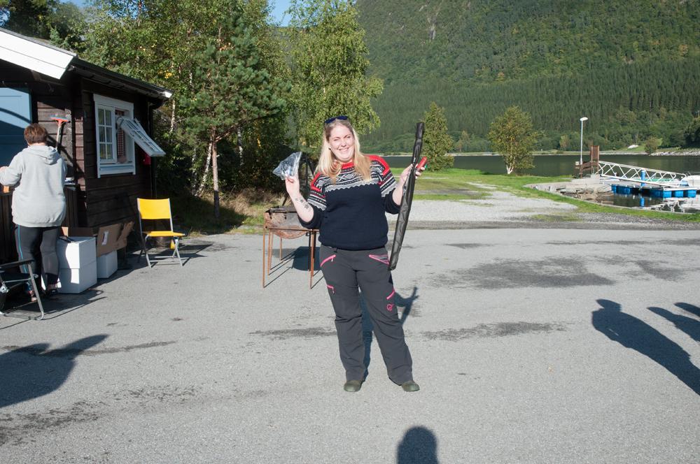 Lykkelig vinner i klasse voksne