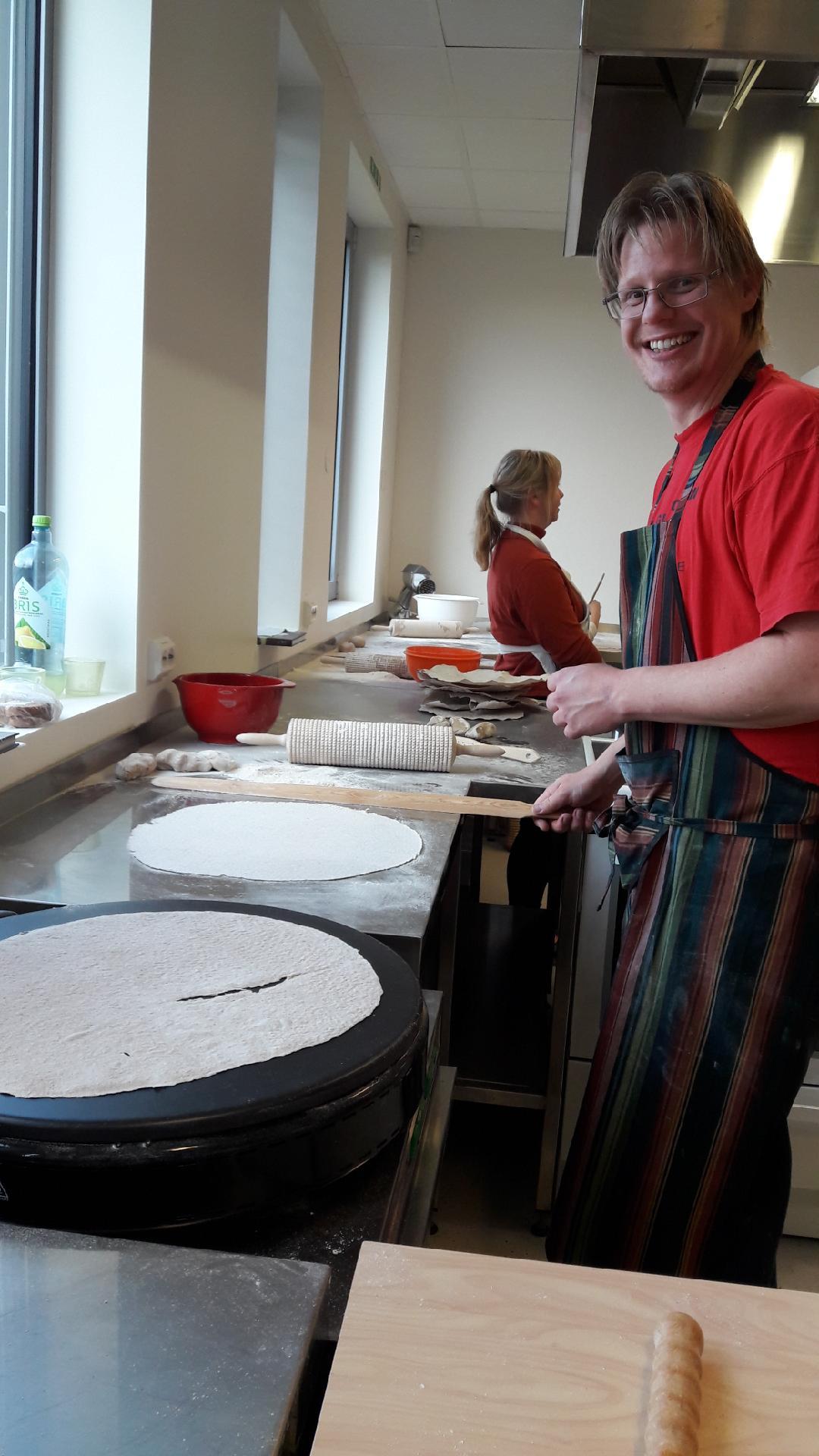 Gøy på flatbrødkurs