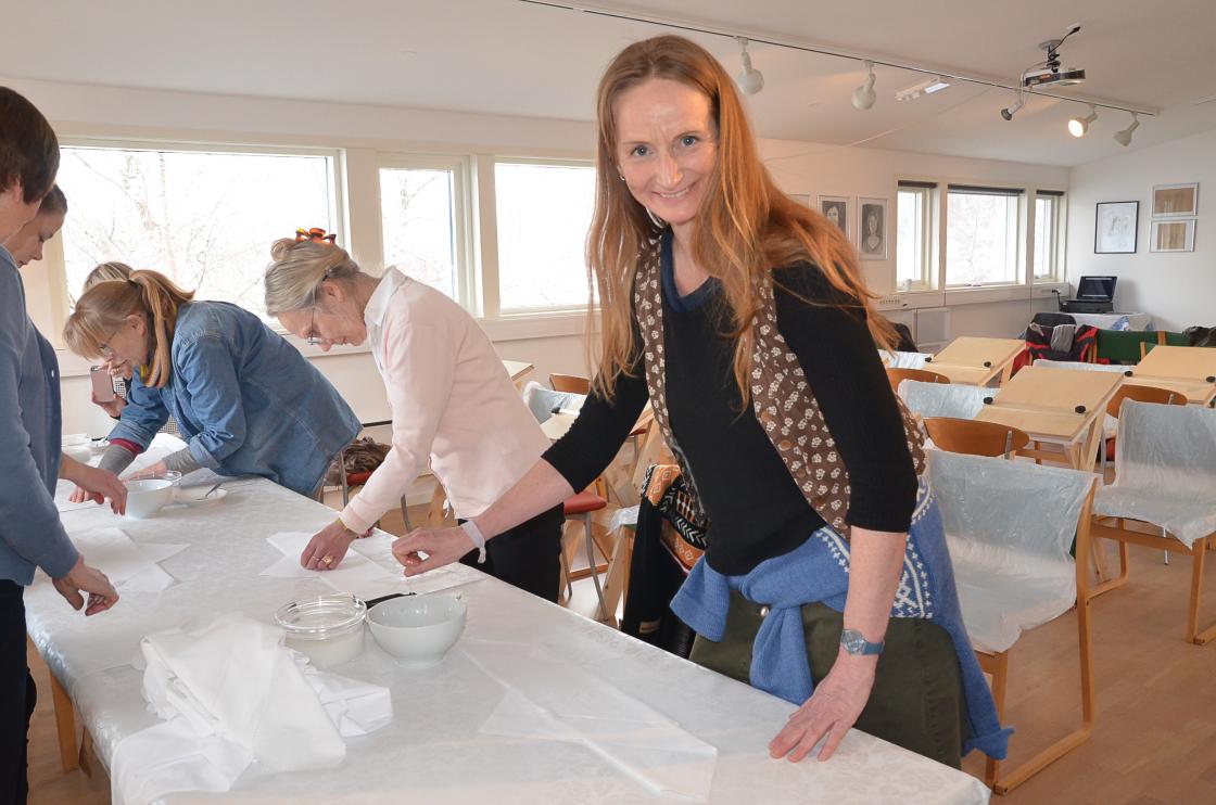 Gunvor Haustveit likte seg på kurset. Foto: Mette Bleken.