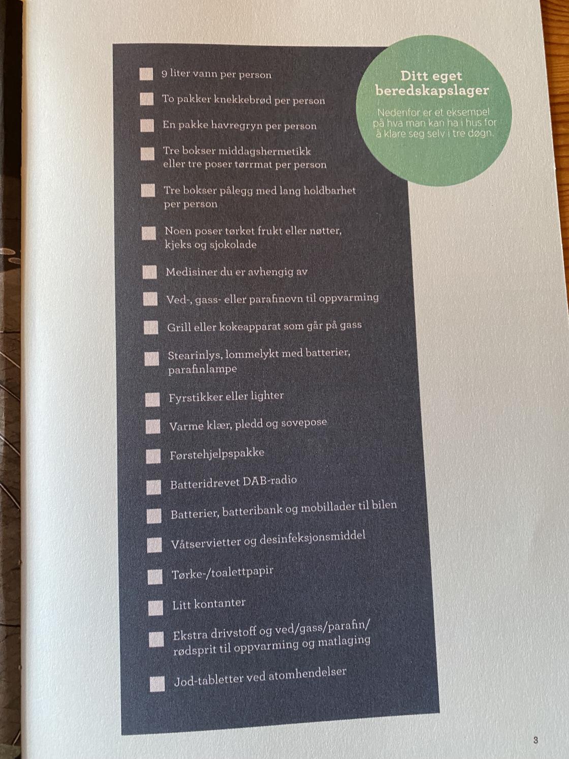 Hva som er lurt å i beredskap hjemme