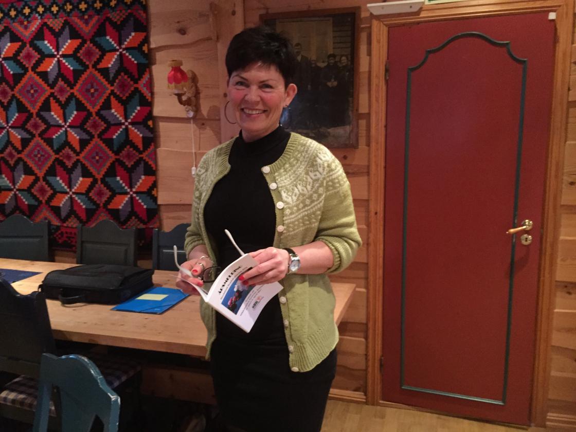 Ellinor Bergesen fortalte oss litt om arbeidet i Fitjar frivillighets sentral