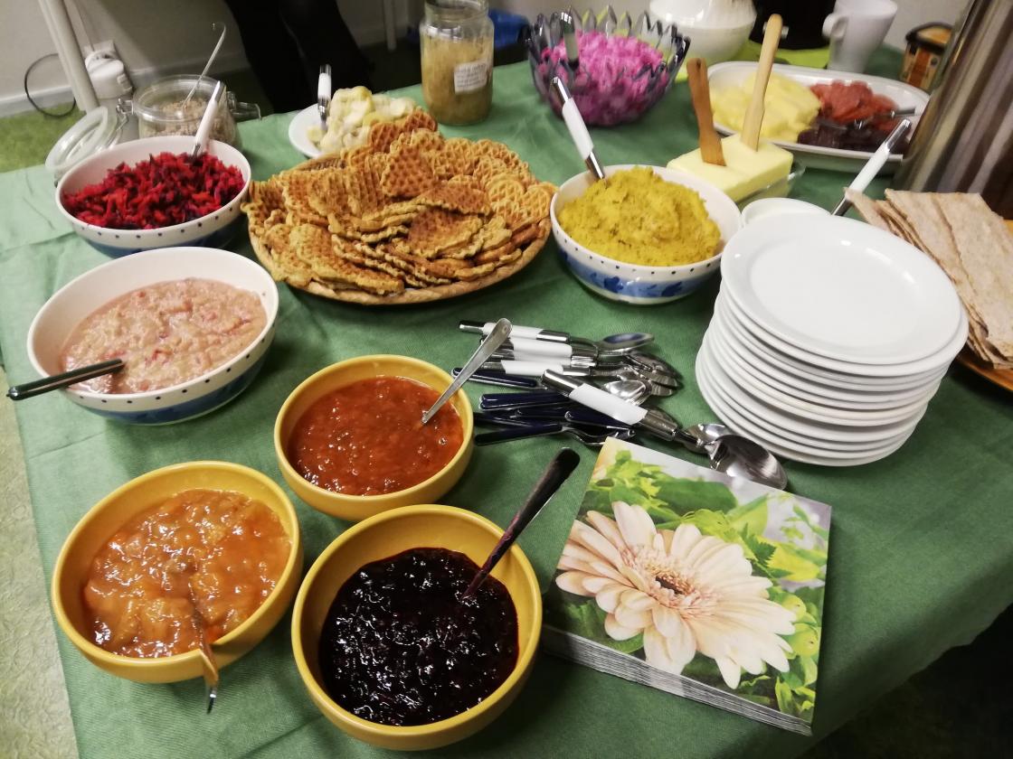 Sunt og variert preget serveringstilbudet denne kvelden