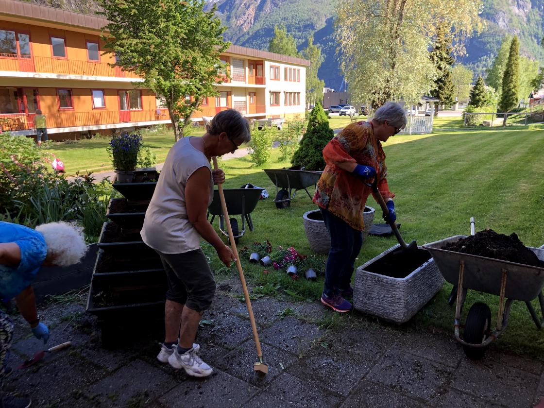 Stor aktivitet i 25 grader og sol.