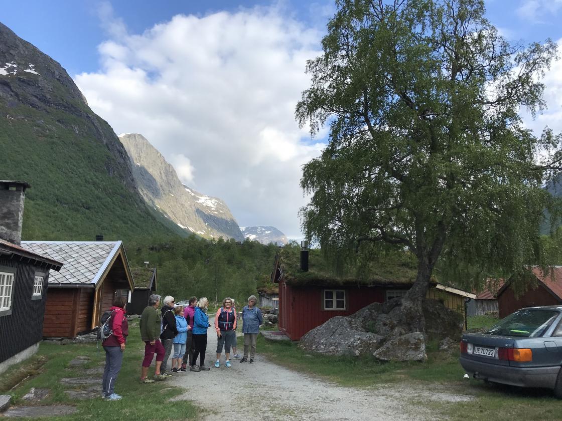 Her står vi Rues gate! - Namn etter alle kuruene som brukte vere der, og med litt fransk svung!
