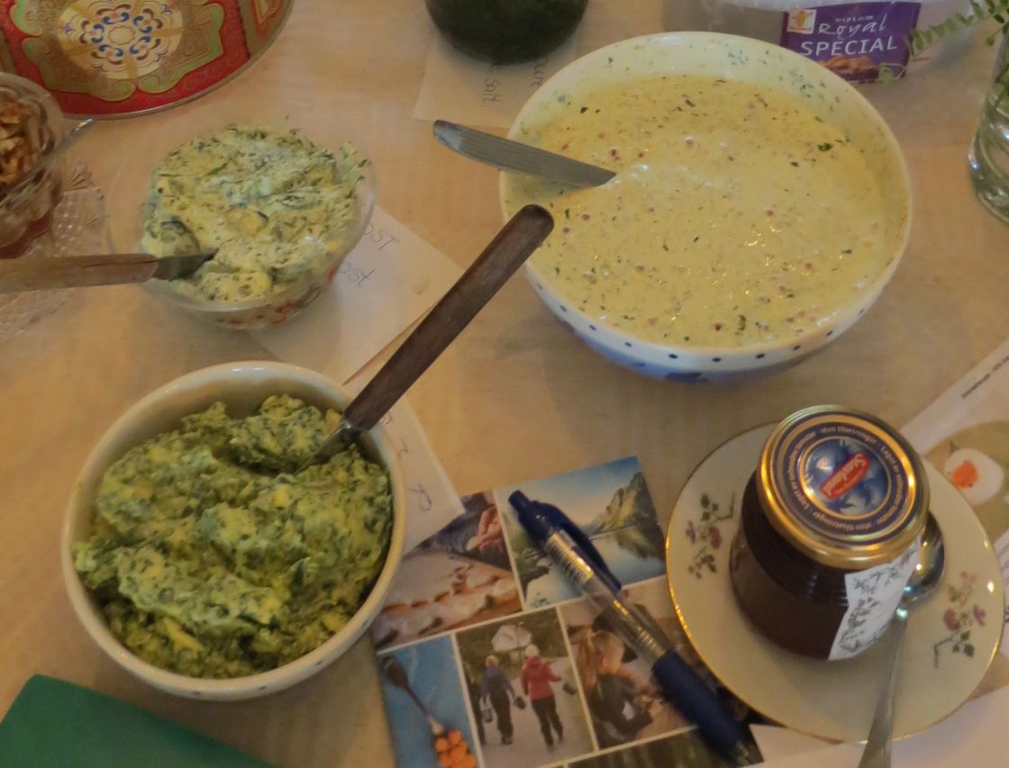 Pesto, smør og dip