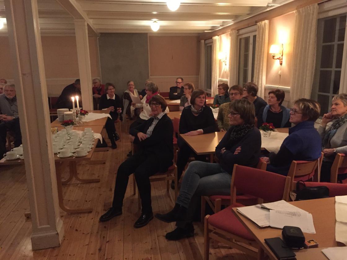 Mange møtte frem denne kvelden, for å høre Bjørn Steinar Meyer fortelle