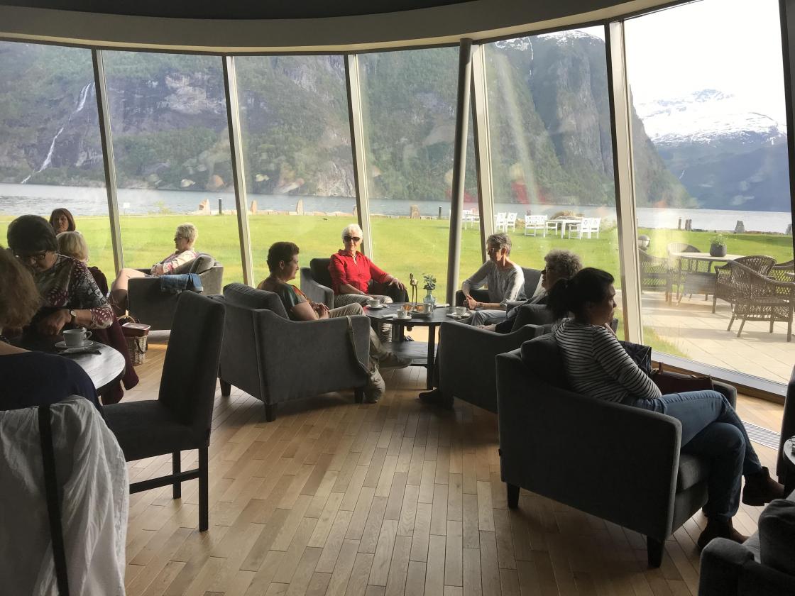 Fin utsikt i den nye stova.