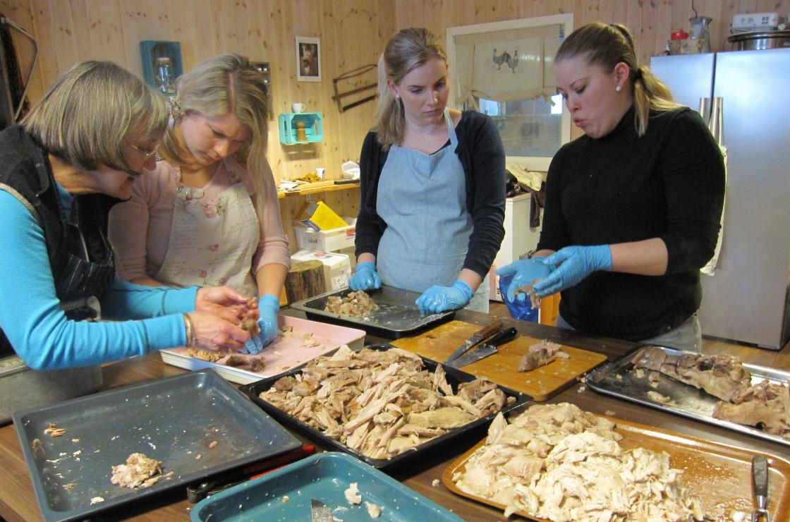 Kjøtt og flesk sorteres