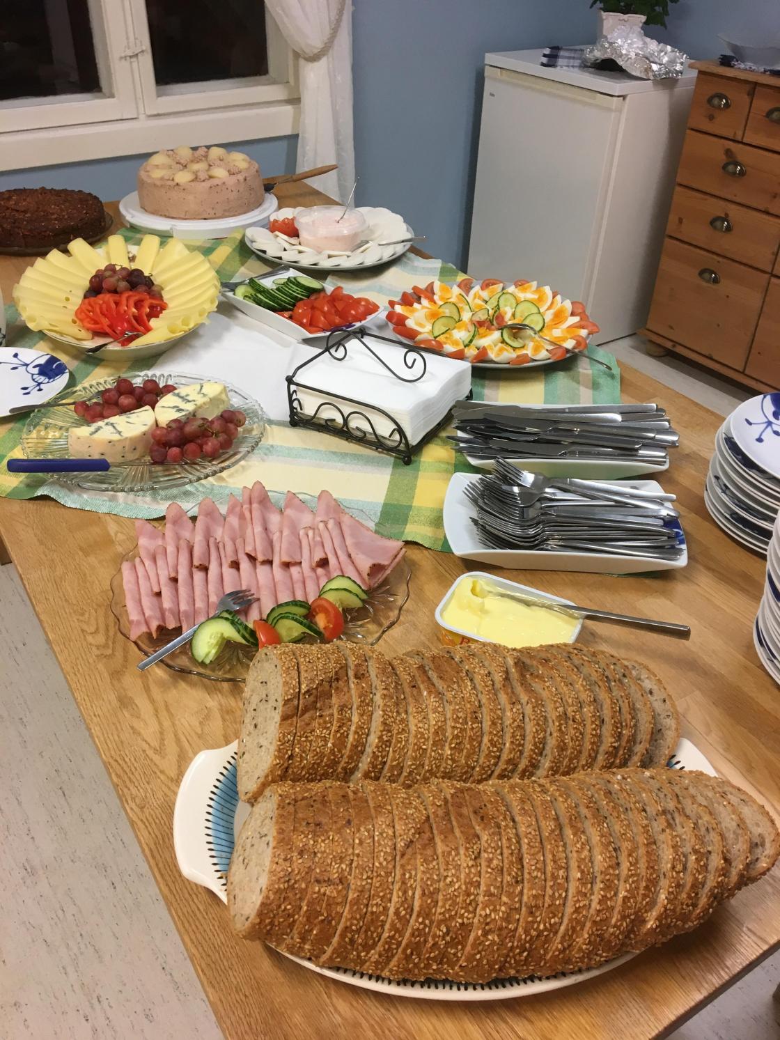 Kveldsmaten er servert