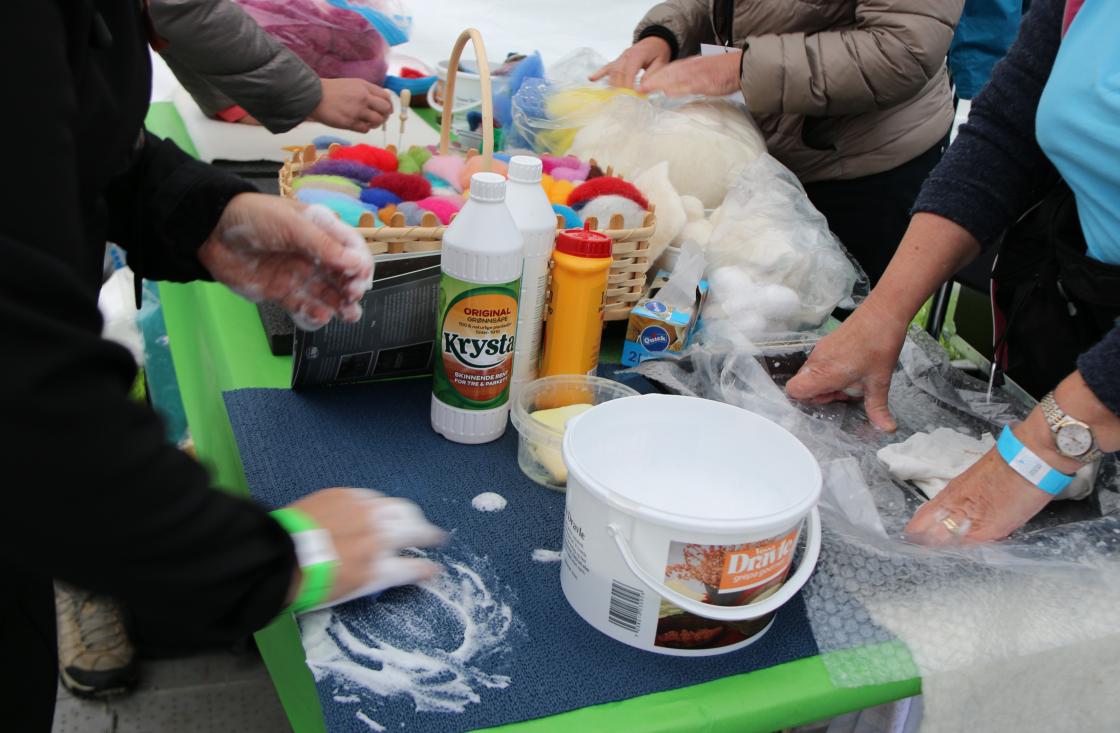 Mange ville tove ull. Foto: Bjørg Strømme.
