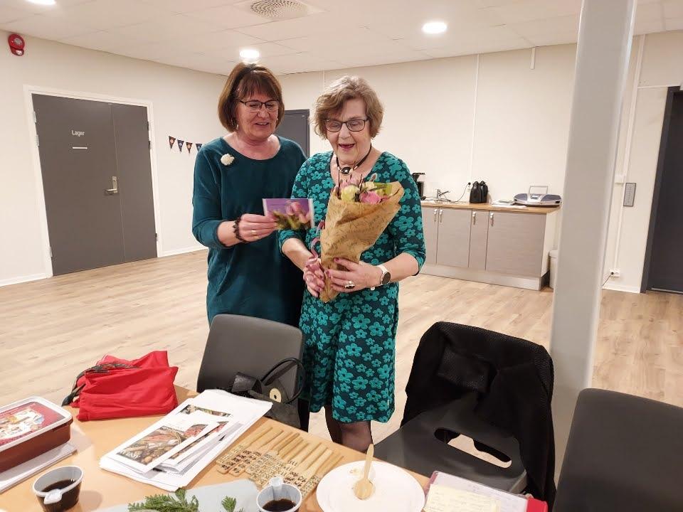 Solveig vart overraska av Bjørg.