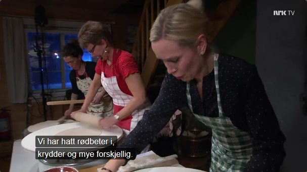 I bryggerhuset til Kathrine med programleder Hege Iren Hanssen, Kathrine Kleveland og Ingvild Stomsvik