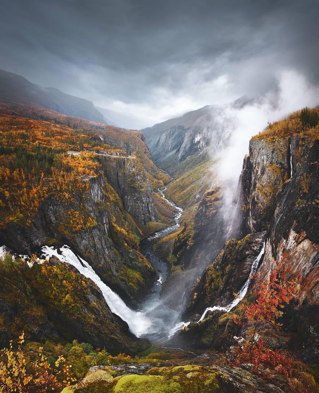Malerisk frå Vøringsfossen. Foto: Stian Nesøy.