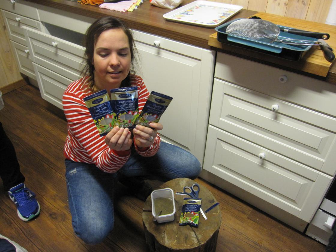 Tina viser krydderet