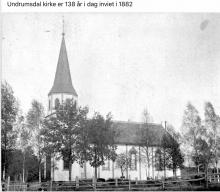 Undrumsdal kirke. Innviet 1882